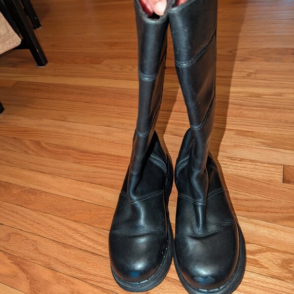 Dr. Martens Women’s England Patchwork Black Leather Wedge Boots - Picture 6 of 6